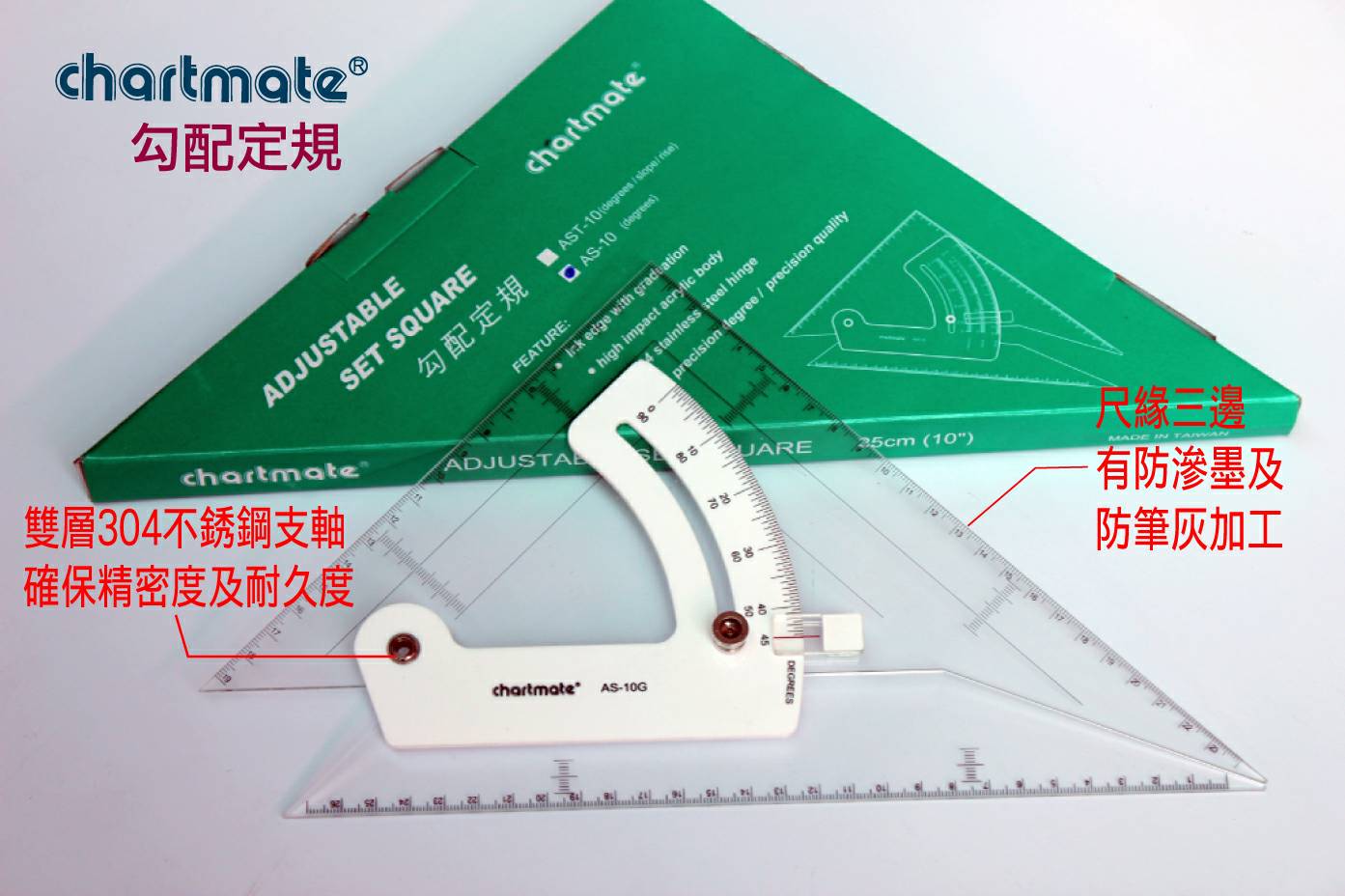 Chartmate 恰得美製圖用品專業製造廠 勾配定規系列